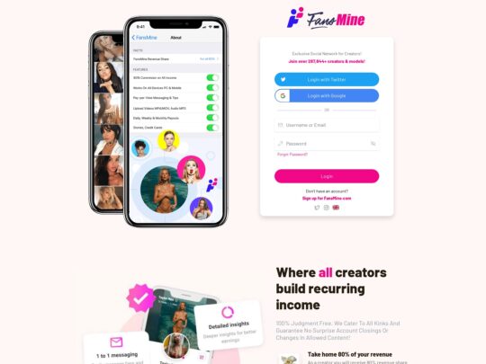 FansMine review, a site that is one of many popular Premium Onlyfans Sites