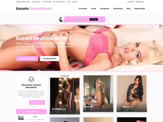 Escorts Deutschland a vast network of stunning escorts ready to indulge your needs, from seductive stripteases to kinkiest fetishes!