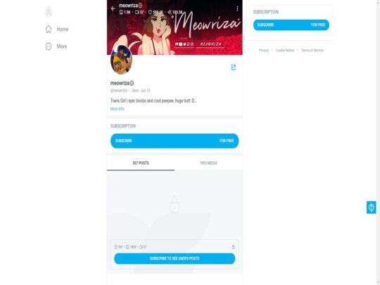 meowriza's OnlyFans profile stands out among trans creators due to its free access and diverse range of content.